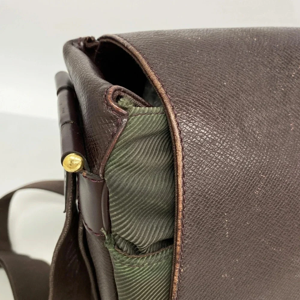 Louis Vuitton Brown and Olive Green Canvas Messenger Bag